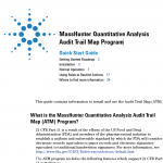 MassHunter Quantitative Analysis Audit Trail Map Program