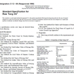ASTM D 12 - 88 (1998) Standard Specification for Raw Tung Oil