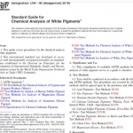 ASTM D 34 - 08 (2019)Standard Guide for Chemical Analysis of White Pigments